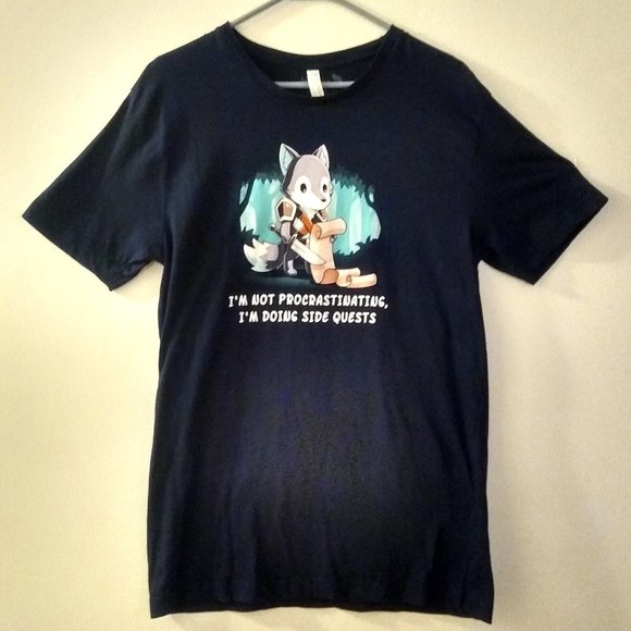 Newer Navy Blue Graphic T-shirt by Tee Turtle (Size: Adult Unisex Large) - Picture 1 of 3